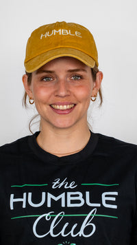 Gul vintagekeps för dam